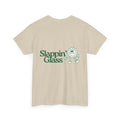 Slappin' Glass Logo Tee — Retro Sun Character Graphic T-Shirt