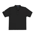 Embroidered Polo Shirt — Minimal "Point & Gaze Away" Chest Text