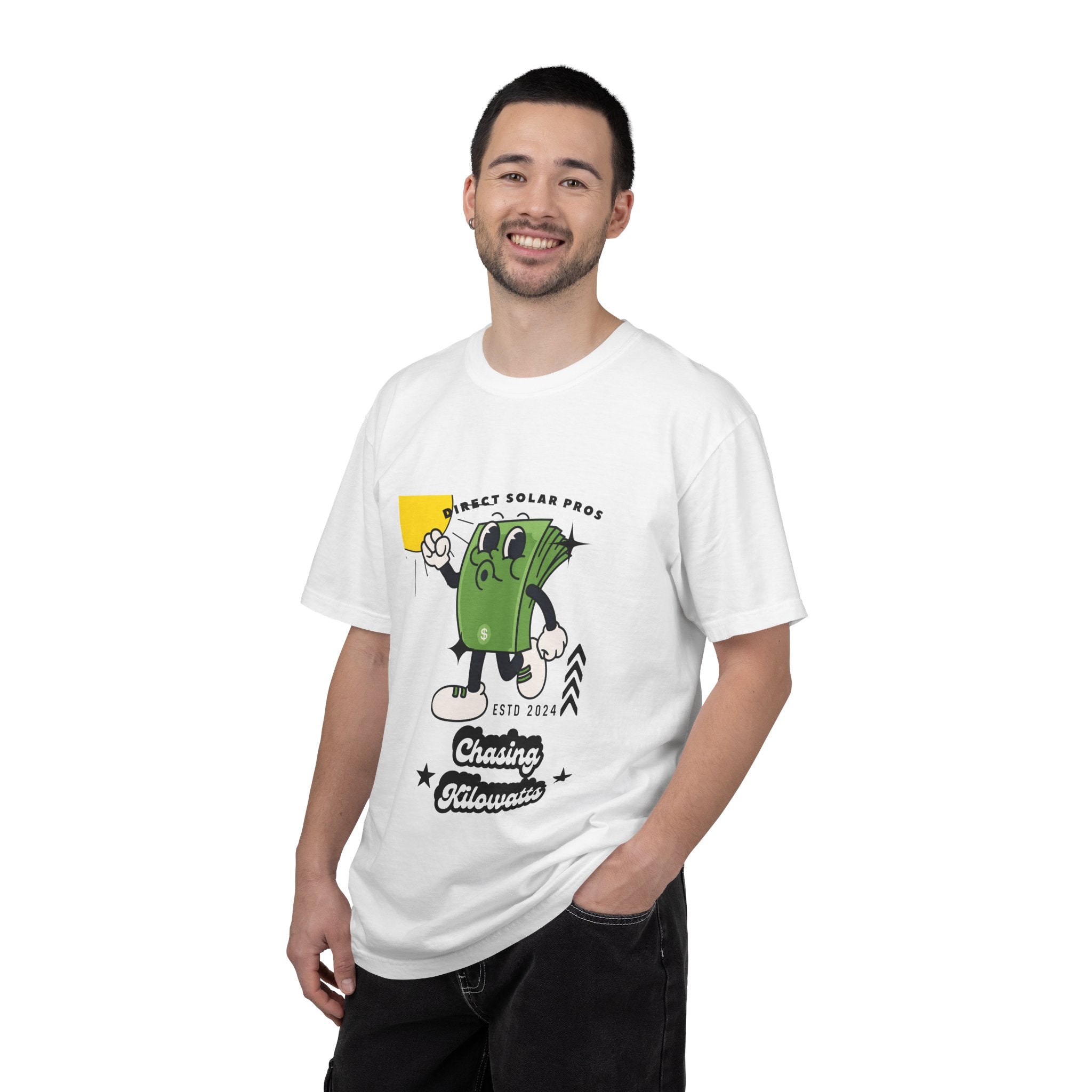 Chasing Kilowatts T-Shirt — Cute Solar Panel Graphic Tee for Renewable Energy Fans